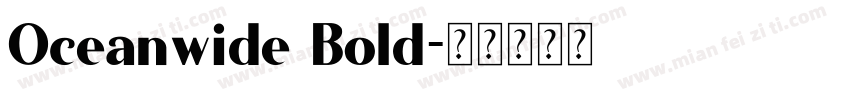 Oceanwide Bold字体转换